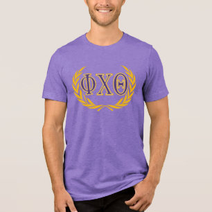 Phi Chi Theta Greek with Wreath Tri-Blend Shirt