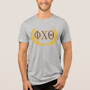 Phi Chi Theta Greek with Wreath Tri-Blend Shirt