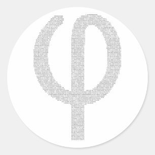 Phi (Golden Ratio) Classic Round Sticker