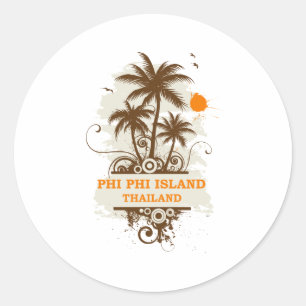 Phi Phi Island Thailand Classic Round Sticker