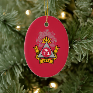 Phi Sigma Kappa Crest Ceramic Ornament