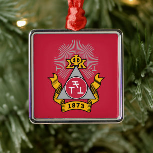 Phi Sigma Kappa Crest Metal Ornament