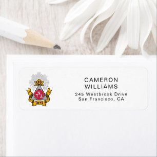 Phi Sigma Kappa Crest Return Address Label