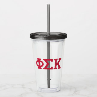 Phi Sigma Kappa Letters Acrylic Tumbler