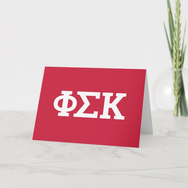 Phi Sigma Kappa Letters Card (Front)