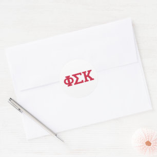 Phi Sigma Kappa Letters Classic Round Sticker