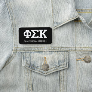 Phi Sigma Kappa Letters Name Tag