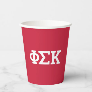Phi Sigma Kappa Letters Paper Cups