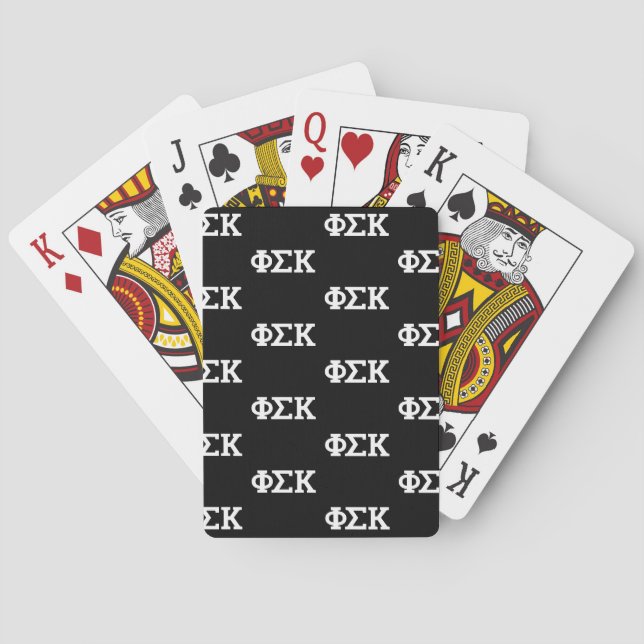Phi Sigma Kappa Letters Playing Cards (Back)