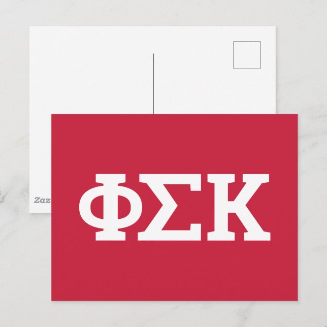 Phi Sigma Kappa Letters Postcard (Front/Back)