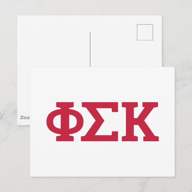 Phi Sigma Kappa Letters Postcard (Front/Back)