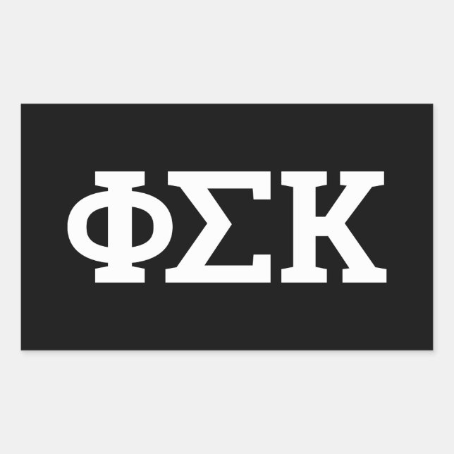 Phi Sigma Kappa Letters Rectangular Sticker (Front)