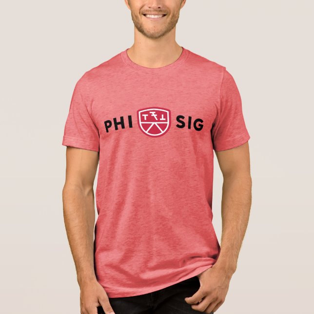 Phi Sigma Kappa Logo Tri-Blend Shirt (Front)