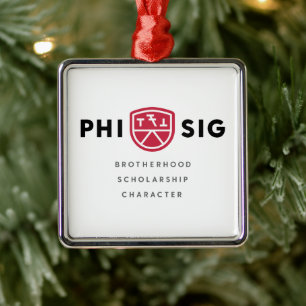 Phi Sigma Kappa Principles Metal Ornament