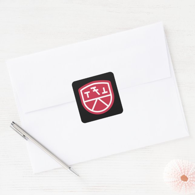 Phi Sigma Kappa Shield Square Sticker (Envelope)