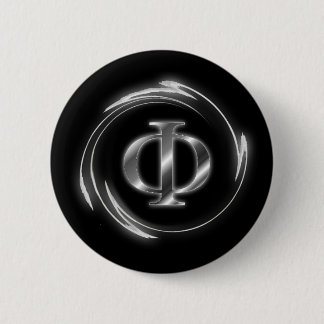 Phi symbol 6 cm round badge