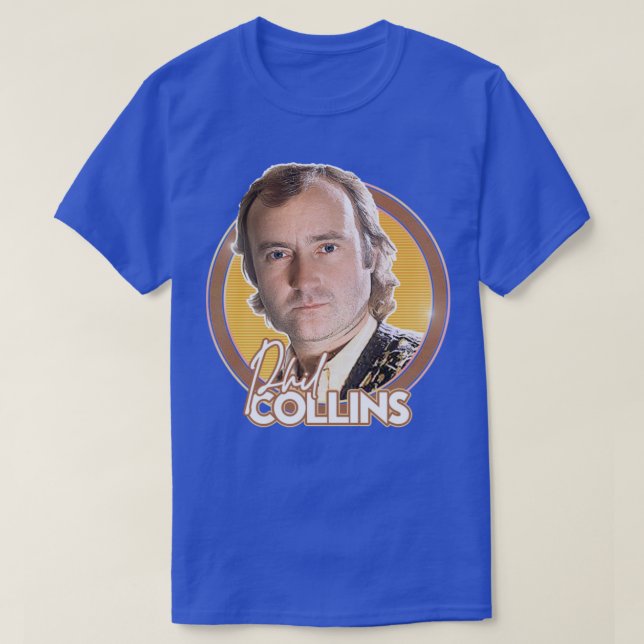 Phil Collins Retro 80s Aesthetic Fan Design T-Shirt (Design Front)
