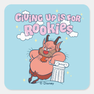 Phil - Giving Up is for Rookies Square Sticker