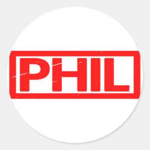 Phil Stamp Classic Round Sticker