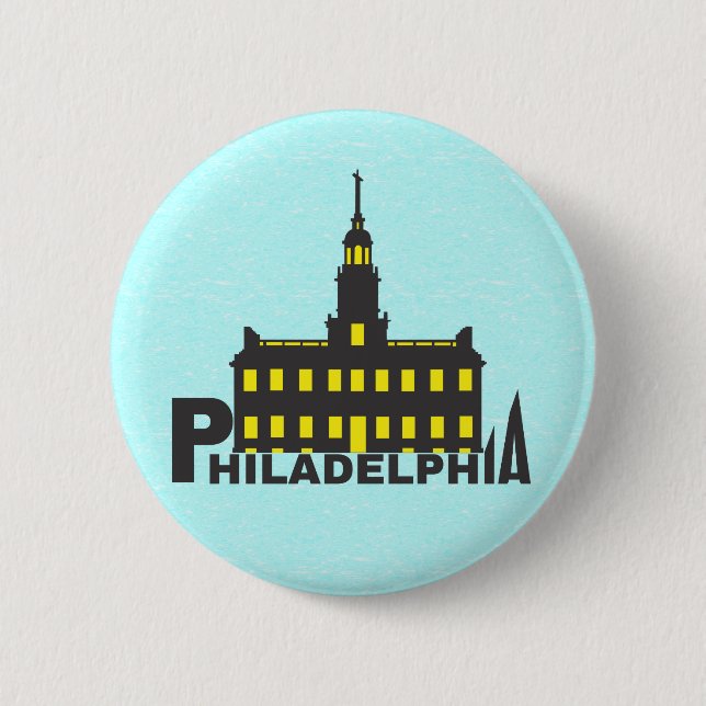 Philadelphia 1 6 cm round badge (Front)