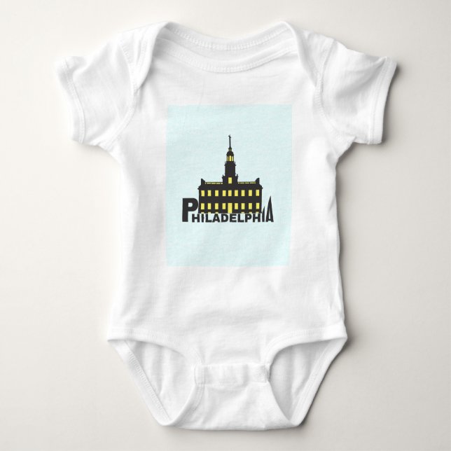 Philadelphia 1 baby bodysuit (Front)