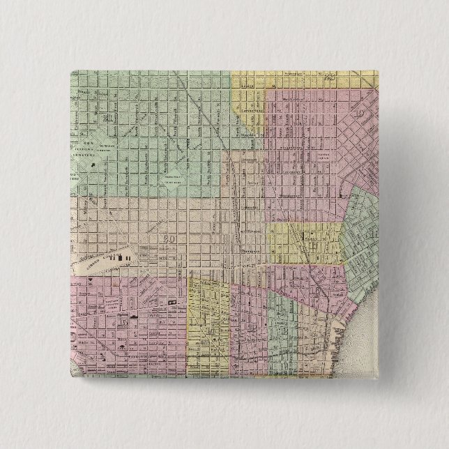 Philadelphia 2 15 cm square badge (Front)