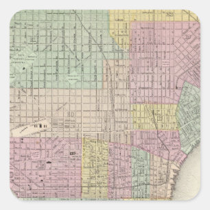 Philadelphia 2 square sticker