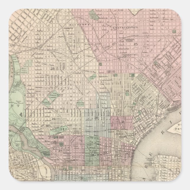 Philadelphia 3 square sticker (Front)