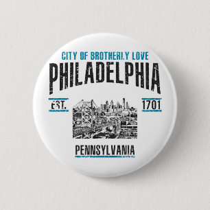 Philadelphia 6 Cm Round Badge