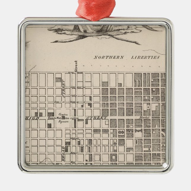 Philadelphia 6 metal tree decoration (Front)