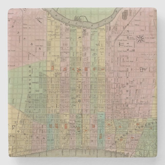 Philadelphia 6 stone coaster (Front)