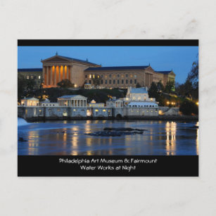 Philadelphia Art Museum and Fairmount Water Works Postcard