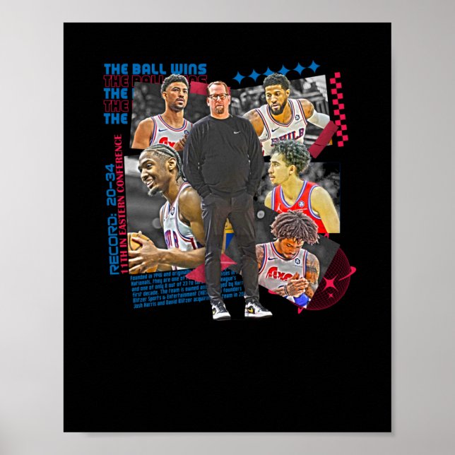 Philadelphia Basketball Team Squad Design  Poster (Front)