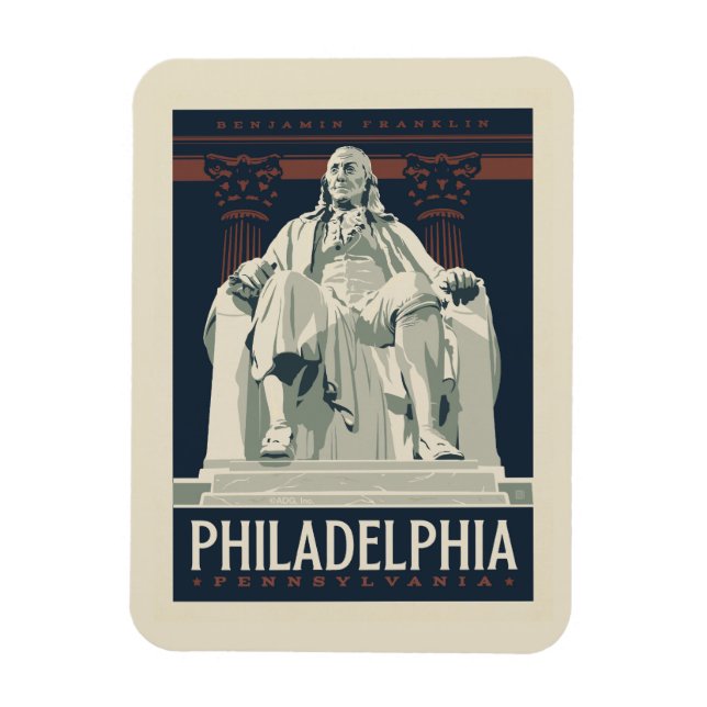 Philadelphia | Benjamin Franklin Institute Magnet (Vertical)