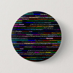 Philadelphia Black Background Button