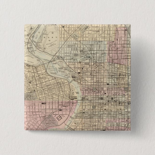 Philadelphia, Camden 2 15 Cm Square Badge (Front)