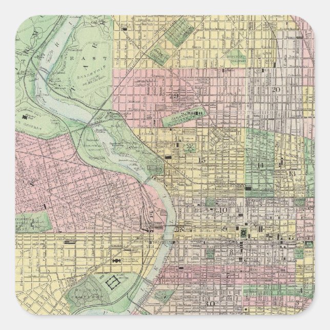 Philadelphia, Camden Square Sticker (Front)