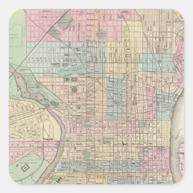 Philadelphia, Camden Square Sticker (Front)