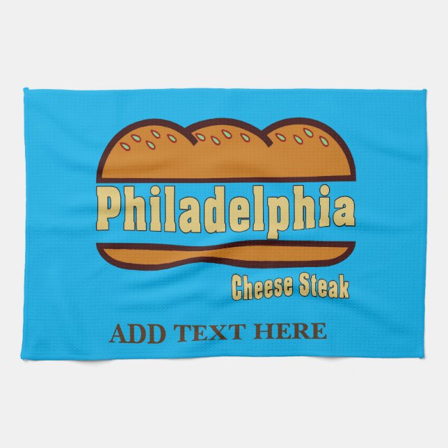 Philadelphia Cheese Steak design Kitchen Towel (Horizontal)
