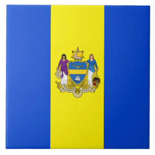 Philadelphia city flag ceramic tile