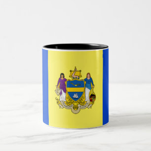Philadelphia city flag Two-Tone coffee mug