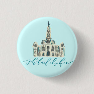 Philadelphia - City Hall 3 Cm Round Badge