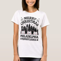 Philadelphia City Pennsylvania Merry Christmas Cat