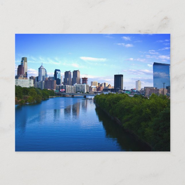 Philadelphia City Skyline Pennsylvania Postcard (Front)