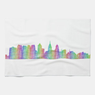 Philadelphia city skyline tea towel