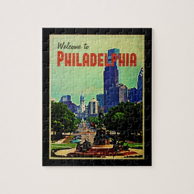 Philadelphia Cityscape Jigsaw Puzzle (Vertical)