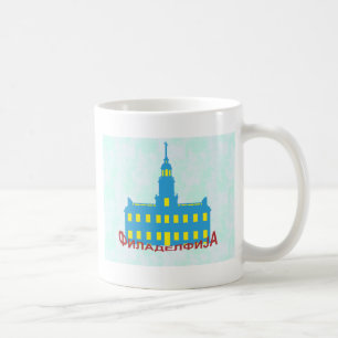 Philadelphia cyrillic coffee mug