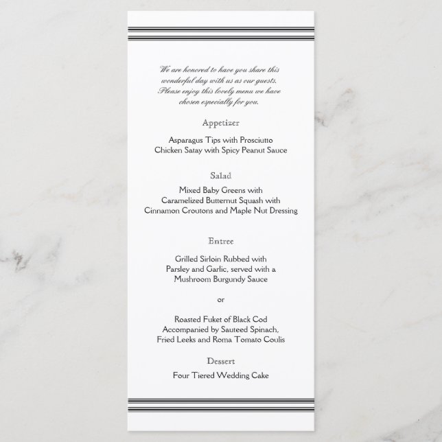 Philadelphia Destination Wedding Menu (Front)