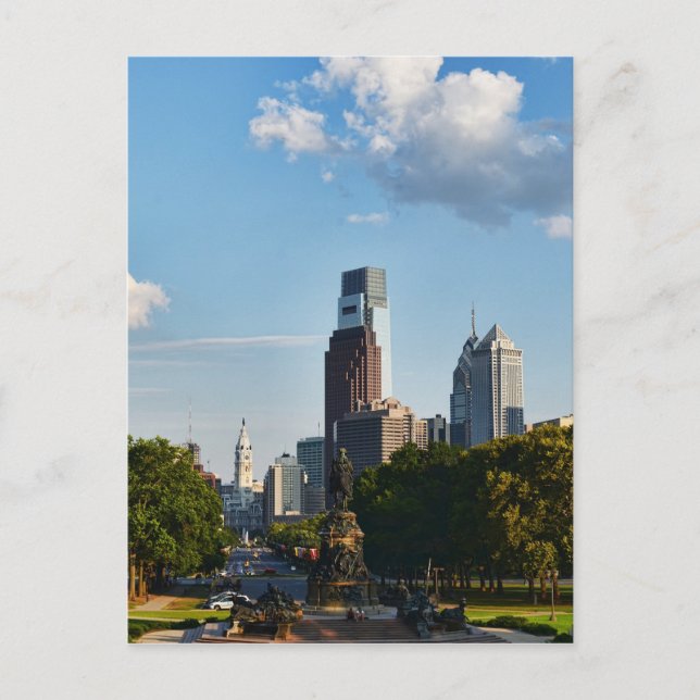 Philadelphia downtown 2 postcard (Front)