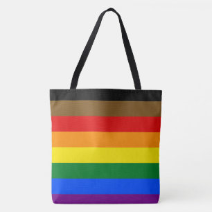 Philadelphia Eight Stripe Rainbow Pride Flag Tote Bag